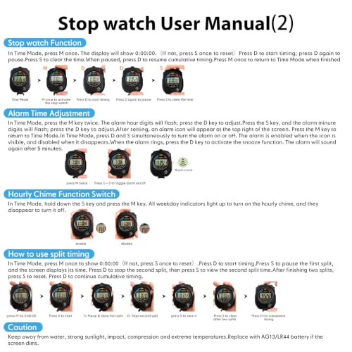 2 Pack Digital Sports Stopwatch Timer for Running Swimming & Coaching