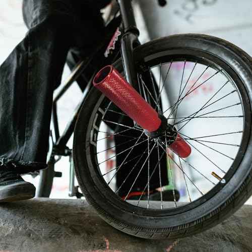 Bike Pegs, Aluminum Anti-Skid BMX Bicycle Foot Pegs for Mountain Bike Cycling, Stunt Pegs Fit 3/8 inch Axles