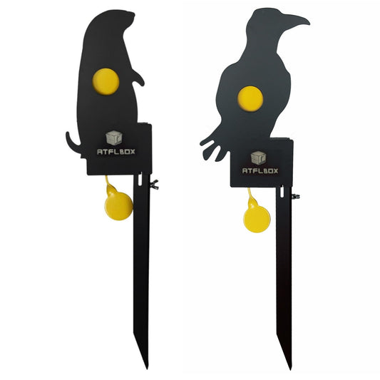 Atflbox Metal Prairie Dog and Eagle Air Gun Pellet BB Guns Rimfire Reset Target, Rated for .177 .22 Caliber Outdoor Shooting