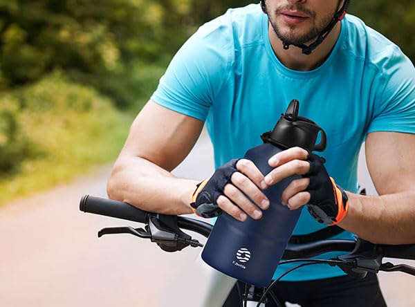 Fjbottle 1 Replacement Straw Lid for 14oz/20oz/27oz/34oz/50oz/64oz Water Bottles