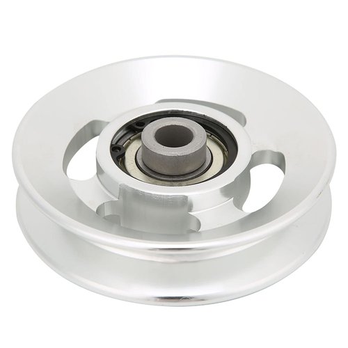 Estink Aluminum Pulley Wheel, 4 Pack Universal Aluminum Alloy Bearing Pulley Wheel Gym Accessory for Cable Machine Home Gym Attachments Part for 10.5mm Bore Diameter (90mm)