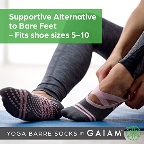 Yoga Socks with Grip - Classic Midnight Black Grey 3-Pack