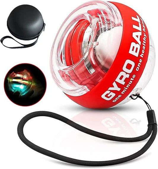 Auto-Start Wrist Power Gyro Ball, Wrist Strengthener and Forearm Exerciser for Stronger Arm Fingers Wrist Bones and Muscle with LED Lights