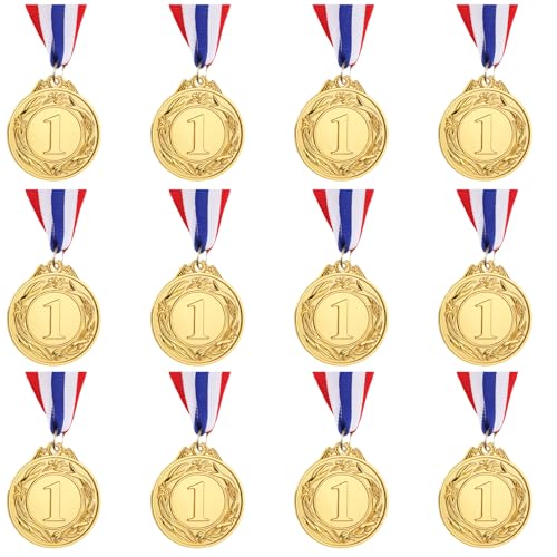 First Place Winner Medals - 12 Pieces 2 Inch Olympic Themed Award Medals