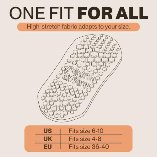 Pilates Socks with Grips for Women Non Slip US 6-10 Smiley Faces - Cute Fitness Socks