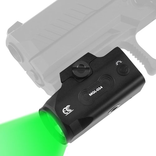 MCCC Tactical Flashlight Compact,Green Hunting Light,Magnetic Rechargeable for Pistol,Handgun,Shotguns,Airsoft,Picatinny Rail Mounted Accessories
