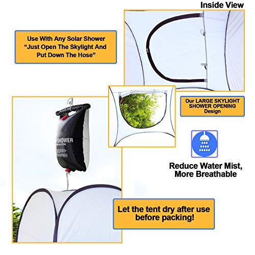 Leader Accessories Blue Pop Up Shower Tent 4x4ft Privacy Camping Shelter