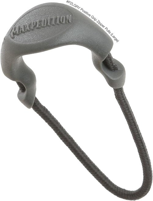 MAXPEDITION Positive Grip Zipper Pulls (Large, Gray) Pack of 6, Zipper Pull Replacement for Tactical Backpack, EDC Pouch, Bug Out Bag & Luggage, Sling Pull Tab, PZLGRY