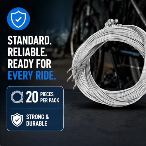Universal Bike Brake Cable Set for Road and Electric Bikes - 20 Pcs