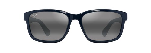 Maui Jim Lehiwa AF Square Sunglasses, Shiny Blue/Neutral Grey Polarized, Large