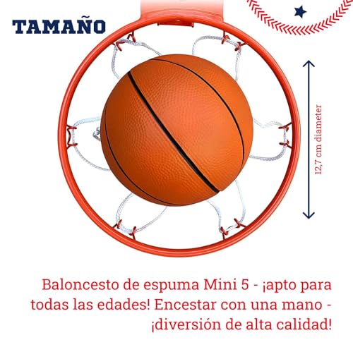 Mini Foam Basketballs for Indoor Outdoor Play - 2 Pack