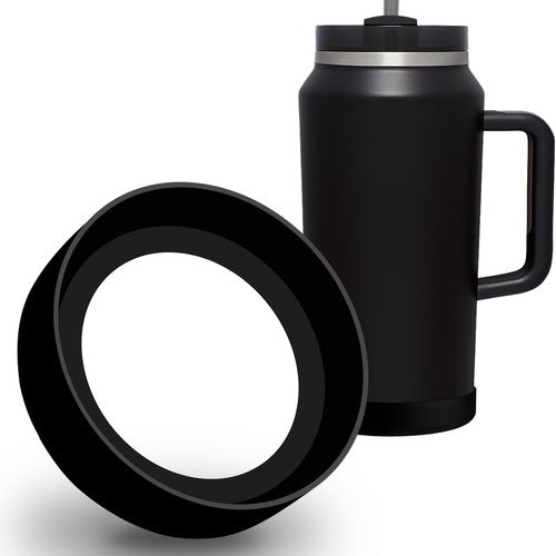 MIMORE Boot for Stanley 64 oz, Silicone Cup Boot Cover Compatible with Quencher H2.0 64 oz Tumbler Boot Stanley Bottom Protector, Black