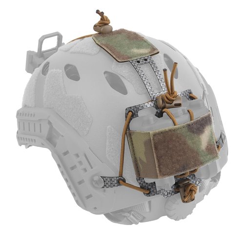 Multifunction Tactical Helmet Battery Pouch,PVS-31 NVG Battery Box Storage Pouch Elastic Adjustment Balance Weight Bag Counterweight Pack Compatible with Most Helmets (CAMO)