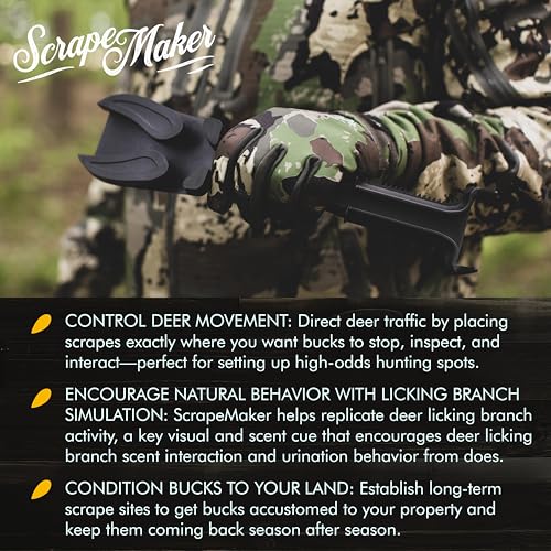 Deer Mock Scrape Tool for Hunting & Game Attractant Setup