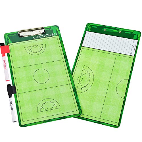 Dry Erase Coaches Clipboard for Women's Lacrosse - Full & Half Field, Roster