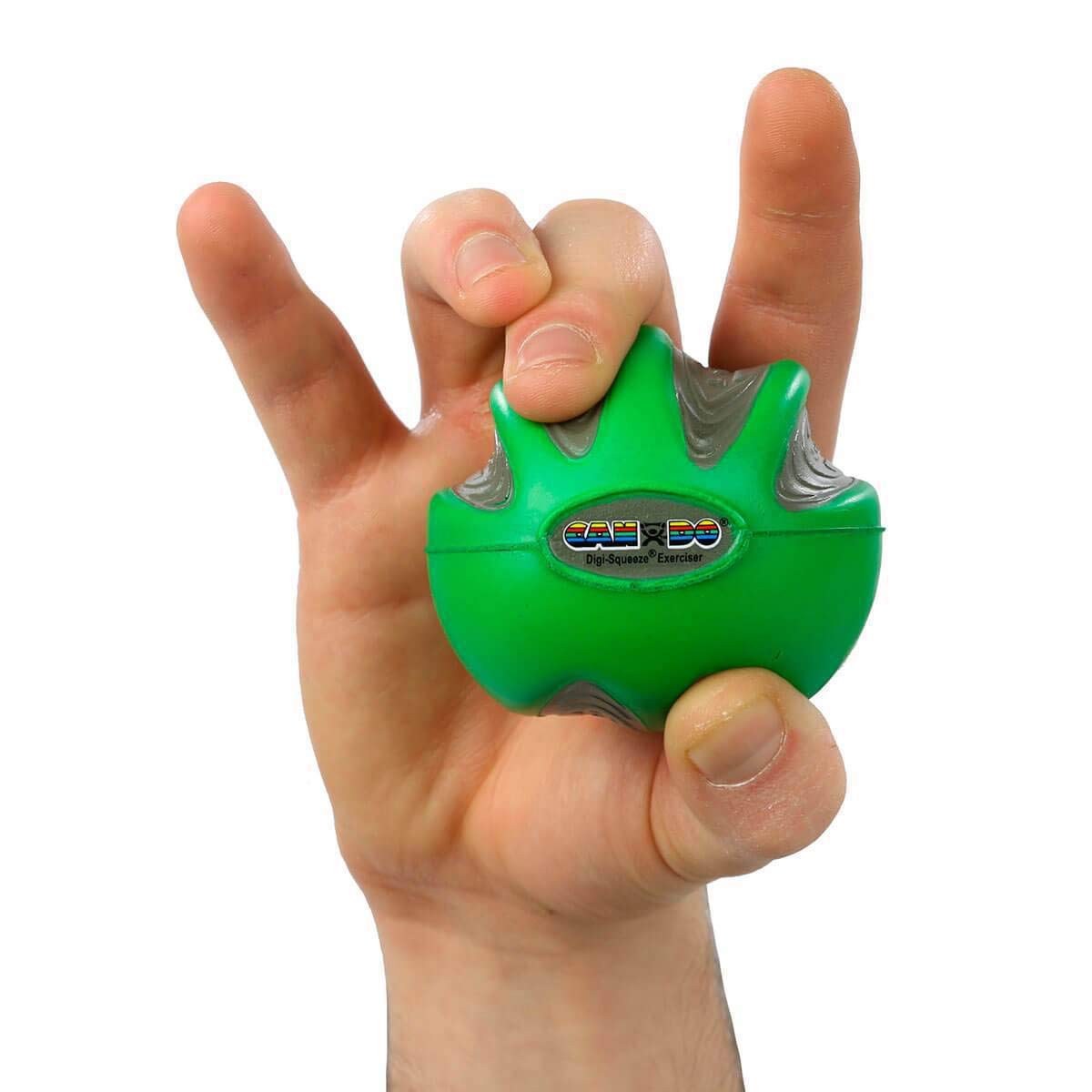 FEI 10-1982 Eif CanDo Digi-Squeeze Hand Exerciser, Green, Medium