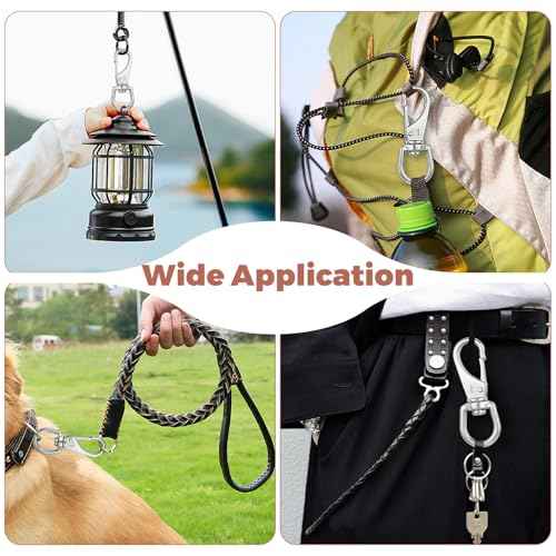 304 Stainless Steel Swivel Snap Hooks, 4 Pack 3.5 Inch Flag Clips, Heavy Duty Swivel Hook for Flag Pole Rope, Dog Leashes, Keychains, Boat Ropes, Bird Feeder