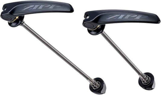 Zipp Tangente QR-Ti Titanium Road Wheel Skewers - Black & Silver, 100mm/130mm Pair