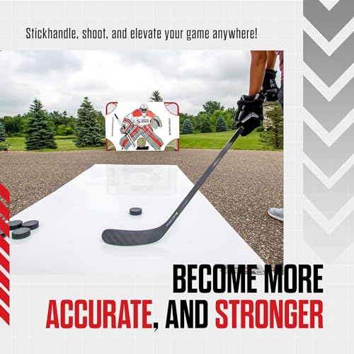 Snipers Edge Hockey - Hockey Shooting Pad - Simulates Real Ice, Heavy Duty, Weather Proof Coating, Portable and Convenient