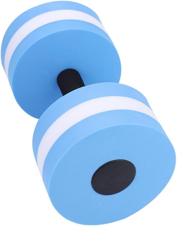 Foam Dumbbell, Aqua Barbells for Water Aerobics, Pool Workouts, Fitness Training, Yoga, and Bodybuilding ¨C Durable Foam Barbells (Blue)