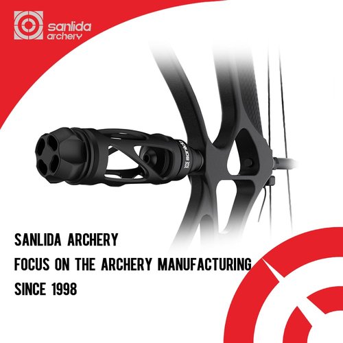 sanlida Archery Dragon 10 Stabilizer Bow Riser Extension Dampener, Quick Disconnect Silencer for Recurve Bow Compound Bow