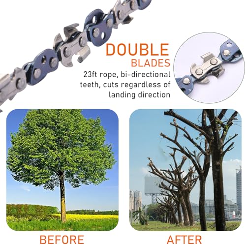 High Limb Rope Saw 55 Inch Rope Saw for Tree Trimming with Sharp Teeth & Throw Weight