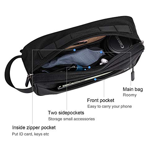 Rhinowalk Bike Handlebar Bag Black Waterproof Cycling Front Bag with Shoulder Strap