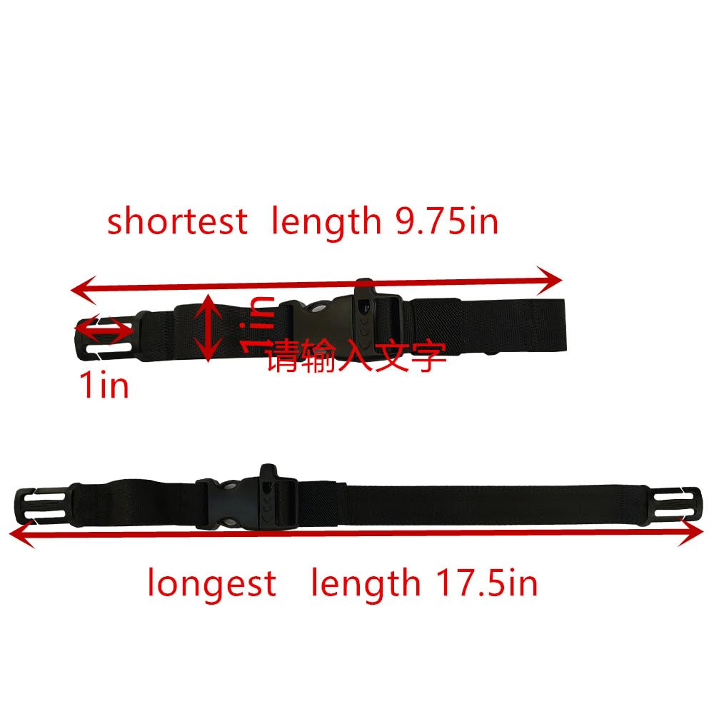 HDHYK Adjustable Backpack Chest Strap Nylon 1 Inch Webbing，Sternum Straps for Backpack（Black）