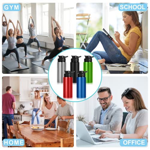 20oz Aluminum Water Bottles Bulk Pack - 10 Colors Reusable Leakproof Sport Bottles