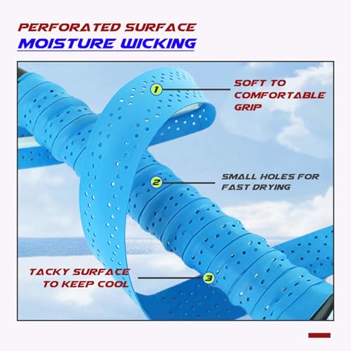 8 Pack Tennis Racket Grip Tape Overgrips Anti Slip Breathable PU Wraps