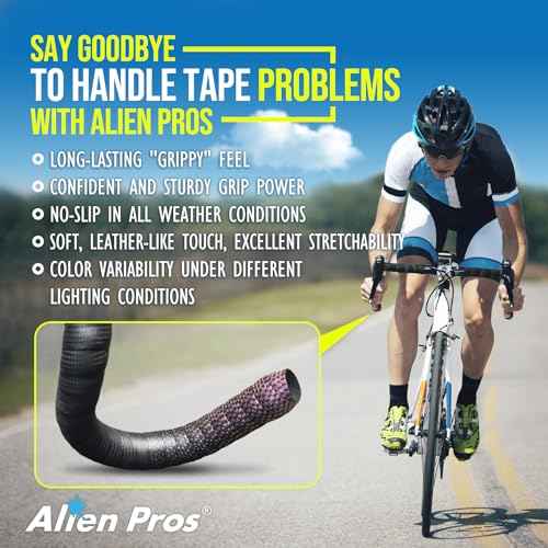 ALIEN PROS Chameleon Tail Bike Handlebar Tape (Set of 2) - Elevate Your Ride with Stylish, Comfortable, and Color-Shifting PU Tape for Enhanced Grip with These Bicycle Handle bar Tape (Purple)