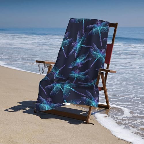 Oversized Microfiber Beach Towel 60x30 Inches Sandproof & Quick Dry for Pool Yoga Camping