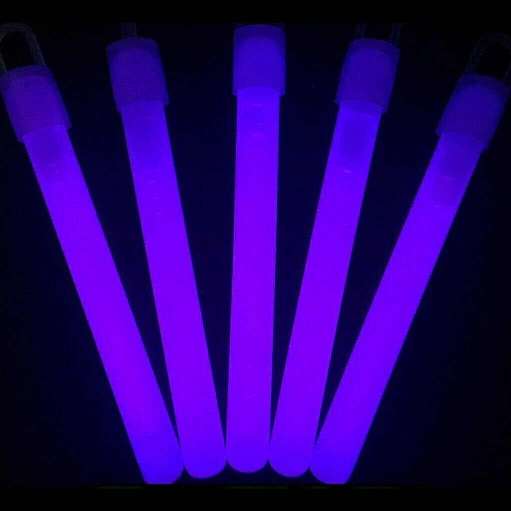 Glow Sticks Bulk Wholesale, 50 4” Blue Glow Stick Light Sticks. Bright Color, Kids Love Them! Glow 8-12 Hrs, 2-Year Shelf Life, Sturdy Packaging, GlowWithUs Brand