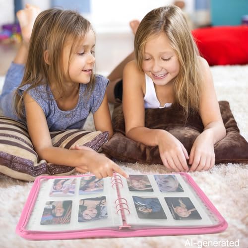 Pink A5 Photocard Binder with 200 Pockets for K-Pop Collectibles