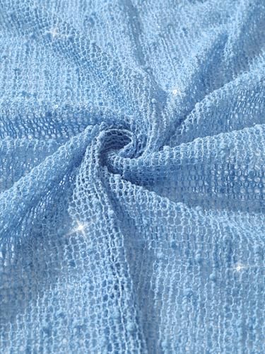 Lilosy Beach Swimsuit Cover Up Women Dress Bathing Suit Light Blue 3XS-6XL - Medium