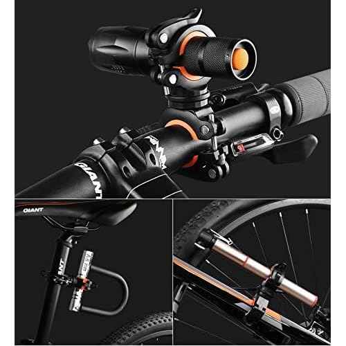 [2 Pack] Vonpri Flashlight Holder, Mount Bicycle Mounting Bracket Flashlight Holder Torch Clip 360¨¬ Rotation
