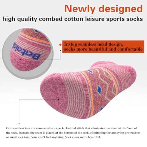 Anti-blister Thick Cushioned Wicking Odor Resist Athletic Casual Ankle Socks 6 Pairs