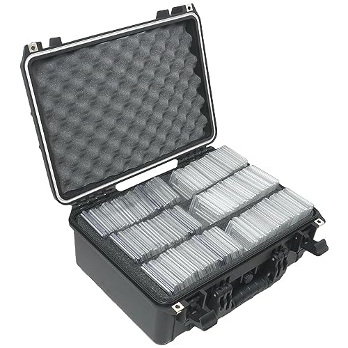 Case Club 207 Graded Card Slab Carrying Case- Slotted Storage Fits PSA/BGS/FGS/ & More Graded Slabs- Sports/Trading Collector Box for MTG/Baseball- Travel Holder for Slabs/Sleeves/Loose Cards