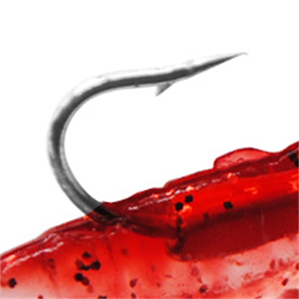 EYAKEG Pre-Rigged Shrimp Crawfish Soft Plastic Fishing Lures, Premium Durable Swimbaits for Freshwater Saltwater, Fishing Jigs for Bass- Amazing Fishing Gifts- Store Separately, Prevent Melting