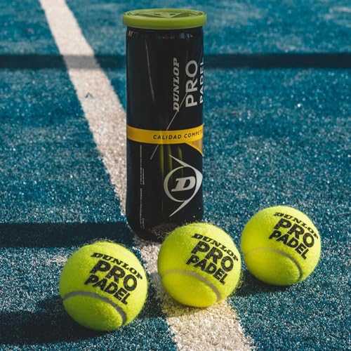 Dunlop Pro Padel Ball 3-Ball Can - Tournament Quality & Durable
