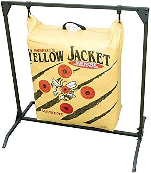 HME Products Bowhunting Archery Indoor/Outdoor Range Practice Shooting 30 Inch Bag Holder Target Stand with Stabilizer Pin and Raised Leg Design