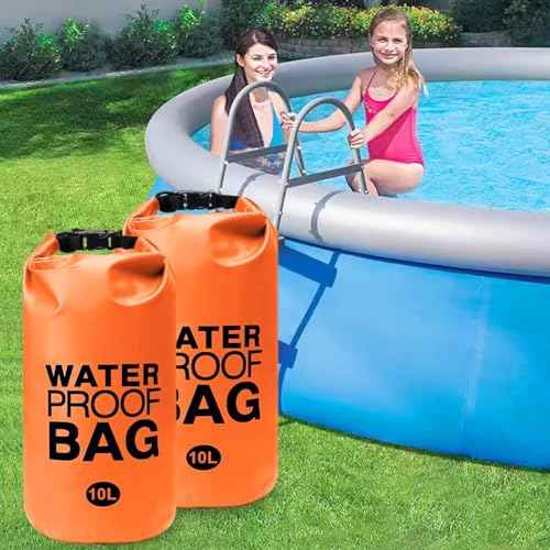 Waterproof Dry Bag ? 2-Pack 10L Roll-Top Dry Bags for Kayaking, Boating, Fishing, Camping & Beach ? Lightweight Waterproof Backpack Keeps Gear Dry