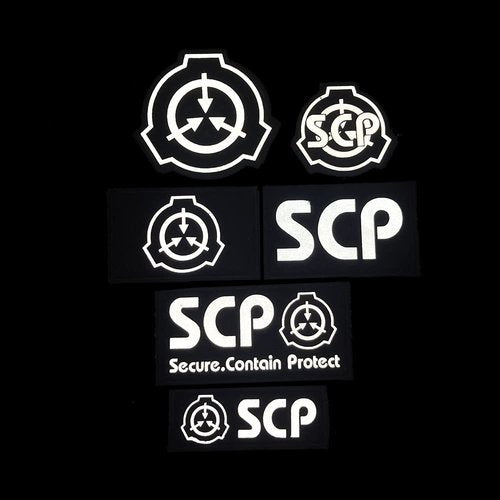 Reflective SCP MTF Patch,Special Containment Procedures Foundation Logo 3D,Embroidered Tactical Morale Military Patches Hook and Loop (2PCS D)