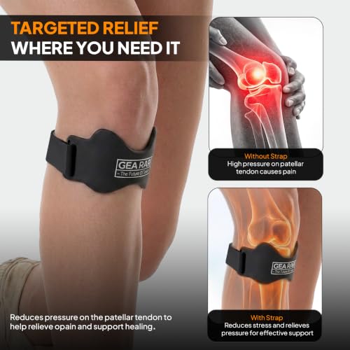 Adjustable Patellar Tendon Support Strap One Size for Knee Pain Relief