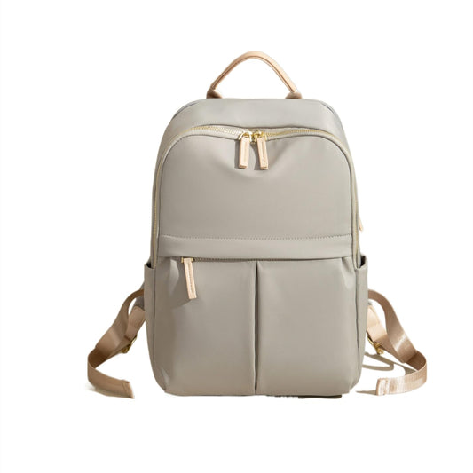 Lightweight Women's Backpack with Multiple Pockets - Ideal for Daily Use (Light Grey)