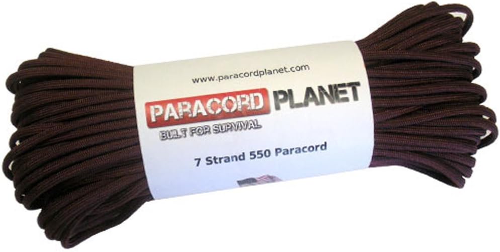 Paracord Planet 550 lb, 50' Foot Hank, Parachute Cord. Also Known as Paracord Rope, Parachute Rope, Utility Cord, Tactical Cord, and Military Cord. USA Made to Provide Durability and Strength.