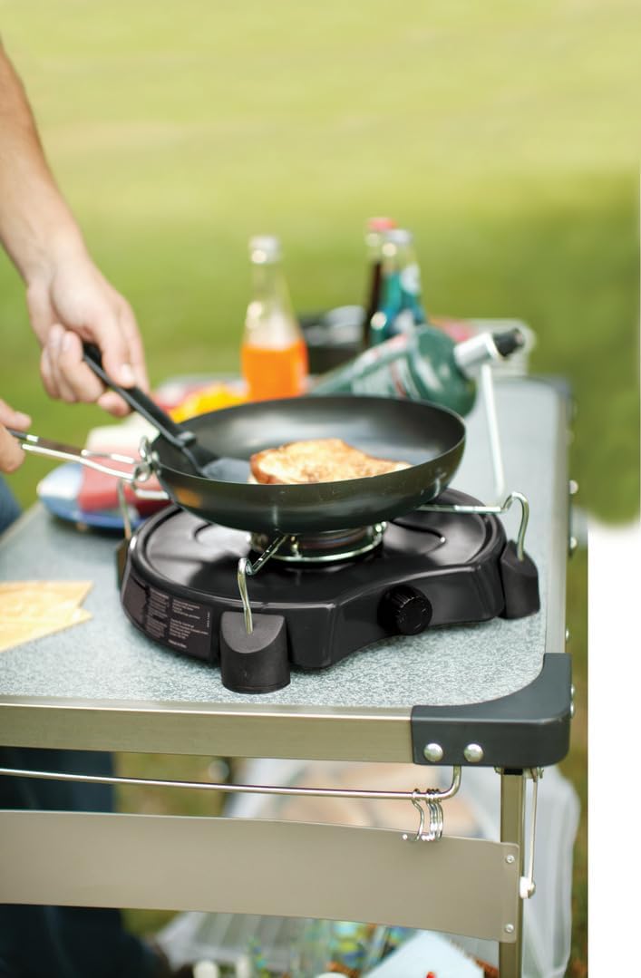 Coleman PowerPack 7,500 BTU Propane Camping Stove, Portable Adjustable Burner with Precise Temperature Control Fits 12-Inch Pan, Great for Camping, Hunting, Backpacking, Tailgating, & More