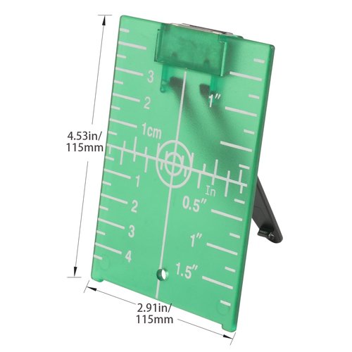 Laser Targets, Magnetic Floor Laser Targets Plate, Laser Card with Stand for Lasers Line Targets, Laser Levels Hunting Shooting Targets Accessories(Green)