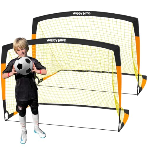Kids Backyard Soccer Goals 7x5 & 5x3.6 FT Portable Outdoor Playset