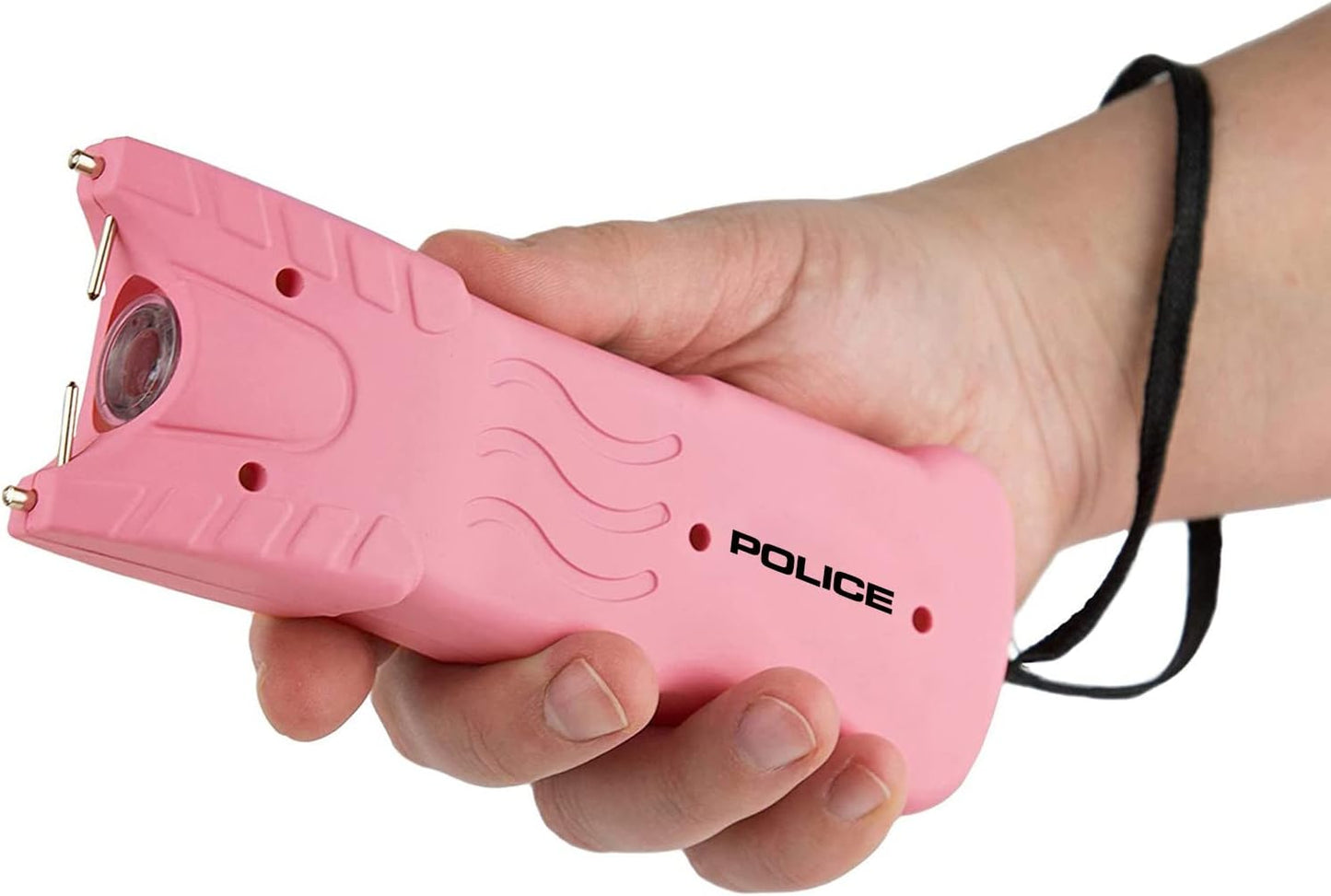 POLICE Stun Gun for Self Defense 916 – High Voltage Rechargeable with LED Flashlight, Compact & Heavy Duty – Personal Security for Women – Pink